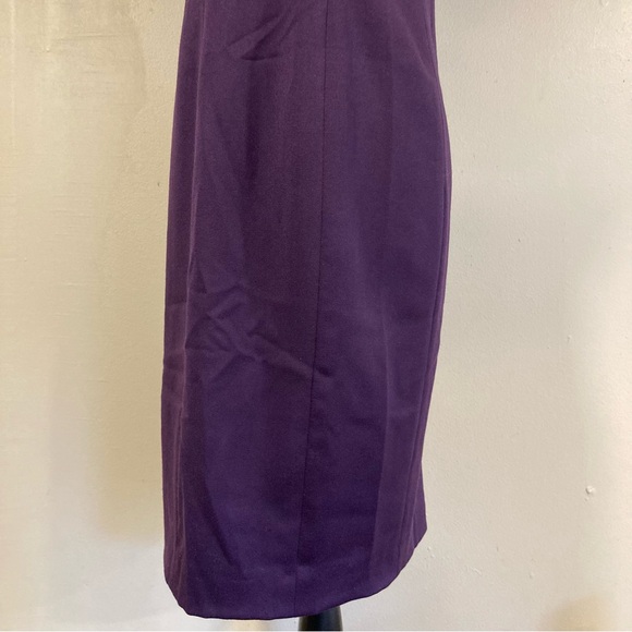 Pendleton 100% Virgin Wool Sleeveless Sheath Dress Purple Sz 8 Made in USA 2000s - Picture 10 of 16